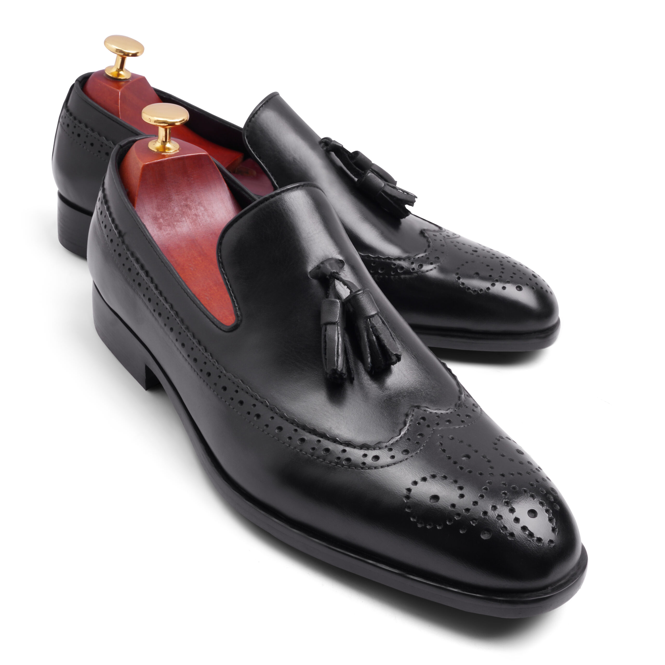 Vatrina Genuine Leather Tassel Loafer – Black – Vatrina
